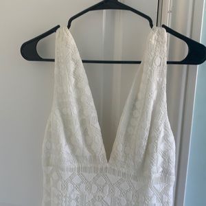 White small flare dress short